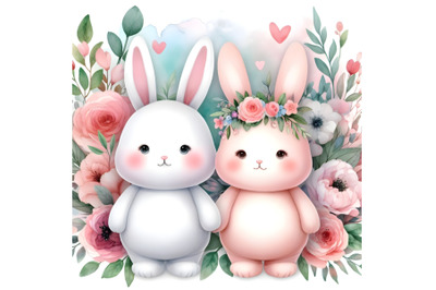 cute couple bunny love