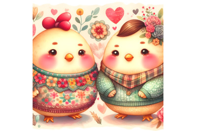 chubby cute couple hen love