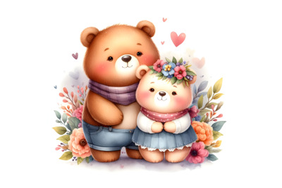 chubby cute couple bear love