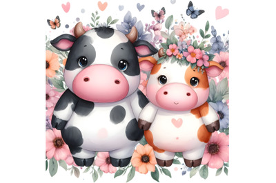 chubby cute couple cow love