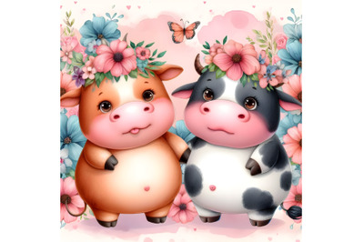 chubby cute couple cow love