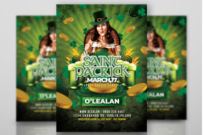 Saint Patrick Irish Day Party Flyer