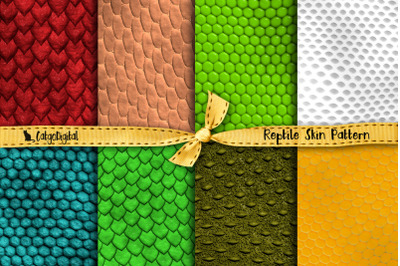 Reptile Skin Pattern Digital Scrapbooking Papers