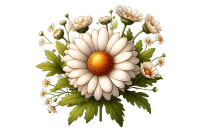 Beautiful White Daisy with Yellow Center