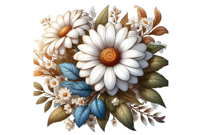 Beautiful White Daisy with Yellow Center