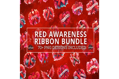 Red Awareness Ribbon Bundle