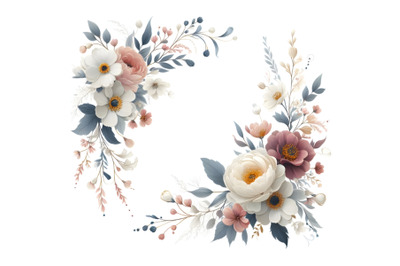 Floral Frameartwork  for Wedding Invitations