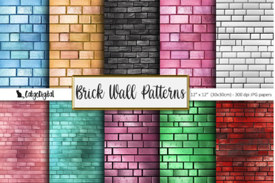 Brick Walls&nbsp;Patterns Printable papers&nbsp;