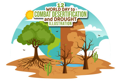 12 Day to Combat Desertification and Drought Illustration