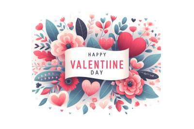 Happy valentine day banner