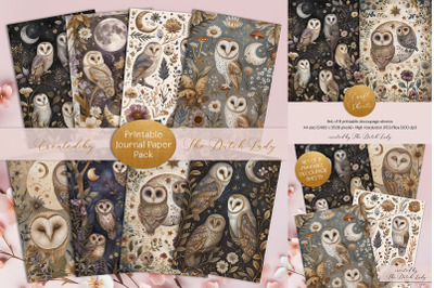 Owls &amp; Moons Decoupage Sheet Set