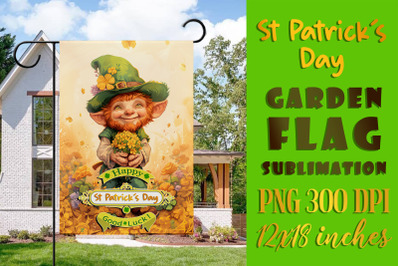 st Patrick&#039;s Day Garden flag sublimation | PNG