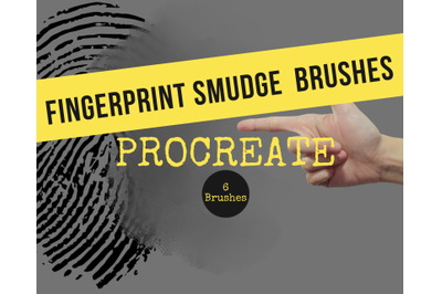 Procreate Fingerprint Smudge Blend Brushes X 6
