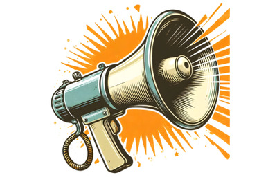 Screaming bullhorn advertising