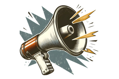 Screaming bullhorn advertising
