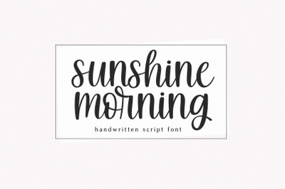 Sunshine Morning -  Script Font