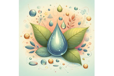 waterdrop leaf