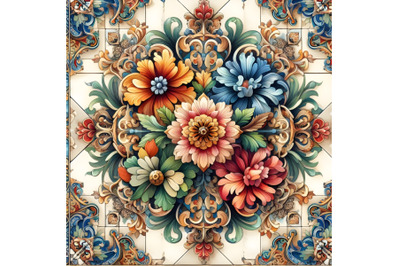 Ornamental textile background