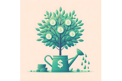 Money tree watering