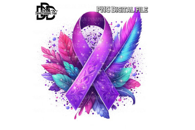 purple awareness ribbon, purple ribbon clipart, cancer awareness, png