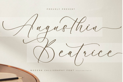 Augusthin Beatrice - Modern Calligraphy Font