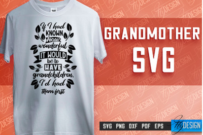 Grandmother SVG Printing | Grandmother Quotes SVG Design | SVG File