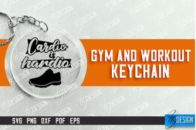 Gym and Workout Keychain | Round Keychain Designs | Quotes SVG