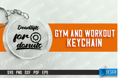 Gym and Workout Keychain | Round Keychain Designs | Quotes SVG