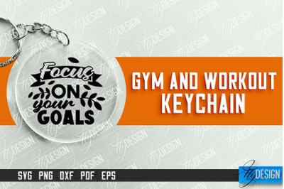 Gym and Workout Keychain | Round Keychain Designs | Quotes SVG