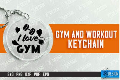 Gym and Workout Keychain | Round Keychain Designs | Quotes SVG