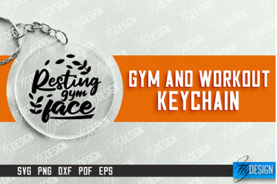 Gym and Workout Keychain | Round Keychain Designs | Quotes SVG