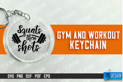 Gym and Workout Keychain | Round Keychain Designs | Quotes SVG