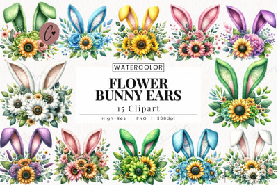 Flower Bunny Ears Clipart