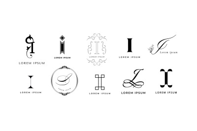 Inspiring I emblem. Letter i monogram for invest company, info or inno