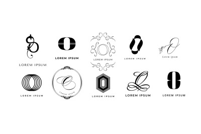 Creative O emblem. Letter o monogram branding template. Circle and ova