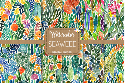 Seaweed - Watercolor Marine Plant Life Papers