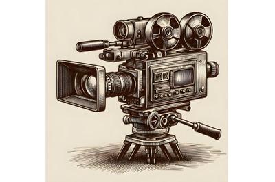 Retro video movie camera