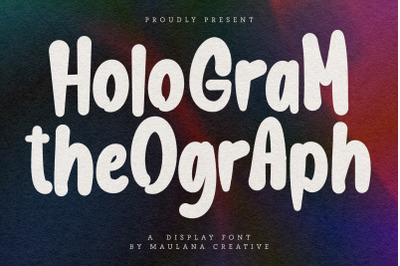 Hologram Theograph Display Font