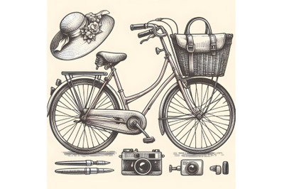 Hand drawn bike transport