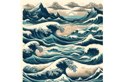 Ocean tidal storm waves