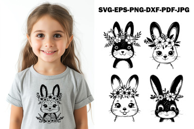 Easter Bunny SVG Cut files SVG Cricut and Silhouette