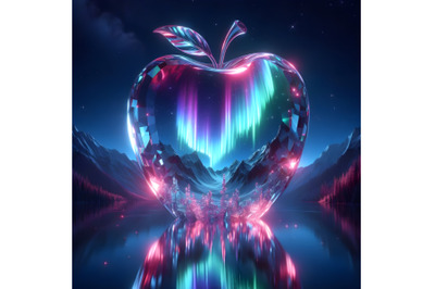 scenery inside an apple