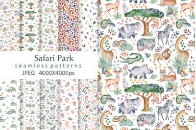 Safari Animals | Seamless Pattern | 50 JPEG