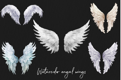 Watercolor Angel Wings