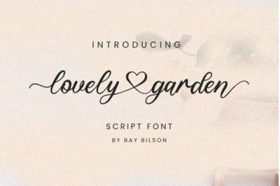 Lovely Garden Script Font