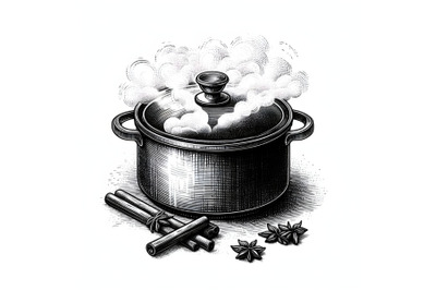 Cooking pot with smoke