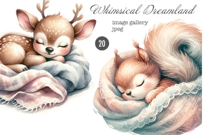 Whimsical Sleeping Animals