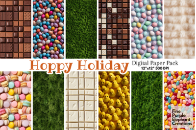 Easter Textures Digital Paper | Spring Pastel Egg Scrapbook Background