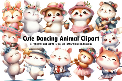 Cute Dancing Animal Clipart