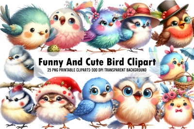Funny And Cute Bird Clipart